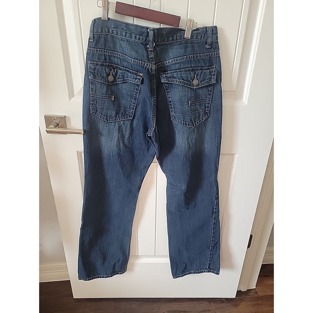 Calvin Klein Mens Jeans 32 X 39 Blue Denim Cotton 5-Pocket Zip Fly Bootcut Jeans - Picture 6 of 13